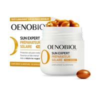 Oenobiol Sun Expert Peau Sensible - Programme 1 mois - 30 capsules | Préparateur solaire - Protection cellulaire renforcée - Favorise un hâle intense et éclatant - Complément alimentaire