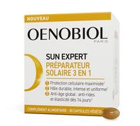 Oenobiol Sun Expert Préparateur Solaire 3-en-1 - Triple Action - Protection Cellulaire - Hâle Intense - Anti-Âge Global - Prouvé Cliniquement - Complément Alimentaire - 30 Capsules Végétales