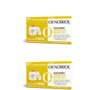 OENOBIOL - SUN EXPERT Préparateur Solaire 3en1 Complément alimentaire NOUVEAU-Triple action- Protection cellulaire1 Hâle intense2 Anti-âge global3- Prouvé cliniquement Lot 2 x 30 capsules végétales Ca