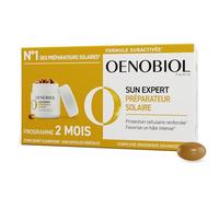 OENOBIOL SUN EXPERT Préparateur Solaire - Protection cellulaire renforcée* Favorise un hâle intense et éclatant Complément Alimentaire 2x30 capsules Programme 2 mois Capsule(S) 30x2 pc(s)