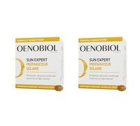 OENOBIOL SUN EXPERT Préparateur Solaire - Protection cellulaire renforcée* - Favorise un hâle intense et éclatant - Complément Alimentaire 30 capsules - Programme 1 mois (Lot de 2)