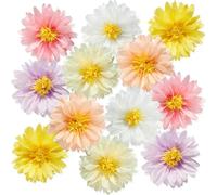 Oenothera 12 Pièce Pompons Papier de Soie 30 cm, Boho Decoration Mariage Boule Suspendu, Decoration Fleur Boule Mariage Suspendu pour Décoration Suspendre de Plafond de Fête