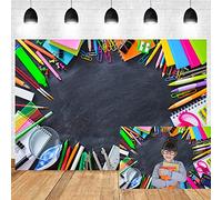 OERJU Toile de fond scolaire, rentrée scolaire, outils, photographie, arrière-plan, école, salle de rayon, carnet, étudiants, enfants, portrait, séance photo, vinyle, accessoires de studio