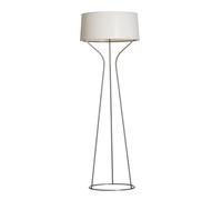 Örsjö Belysning Lampadaire Aria acier inoxydable. abat-jour blanc