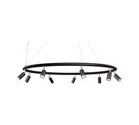 Örsjö Belysning Suspension et applique ronde Starlight Ø100 cm Noir laque structuré RAL 9005