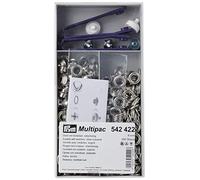 Prym Œillets avec rondelles en argent 14 mm avec outils