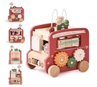 OESSUF Cube de motricité pour bébé Montessori à partir de 1 an, jouet de motricité 9 en 1 pour bébé de 12 mois et plus, jouet en bois, cube d'activité pour enfants à partir de 1 an, cadeau fille et