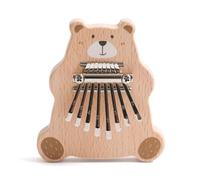 OESSUF Ours Kalimba Piano à pouce avec livre de chansons, instrument de musique en bois à 8 touches, instrument de musique pour doigts - Cadeau pour enfants et adultes débutants