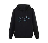 oeste Men's Cotton Hoodies Pullover Long Sleeve Sweatshirts Blue Crystal Meth Molecule Funny Breaking Retro Drugs Bad Dea Long Sleeve Sweatshirts Black XL