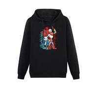 oeste Men's Cotton Hoodies Pullover Long Sleeve Sweatshirts Undertale sans and Papyrus Long Sleeve Sweatshirts Black S