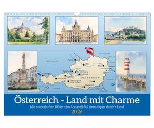 Österreich - Land mit Charme (Wandkalender 2026 DIN A3 quer), CALVENDO Monatskalender