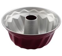Oetker Ø 22 cm, moule à kouglof, moule rond en acier avec revêtement antiadhésif bicolore (couleur : gris/rouge)
