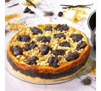 Oetker Ø 26 cm, Moule à gâteaux à fond plat, moule rond en acier avec revêtement anti-adhésif (couleur : noir)