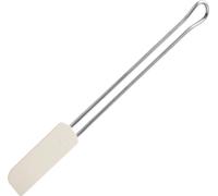 Oetker 20cm, Spatule de cuisine en acier inoxydable avec partie fonctionnelle en silicone, pour étaler et racler, (couleur : blanc/argent)
