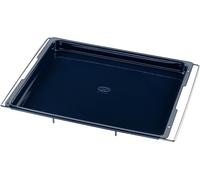 Oetker BACK-LIEBE EMAILLE, plaque à pâtisserie variable avec vitrification émaillée résistante aux coupures et aux rayures, moule réglable pour gâteaux et pizzas (couleur : bleu)
