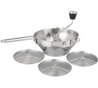 Oetker en acier inoxydable, y compris 3 disques perforés interchangeables, pour passer les fruits et les légumes, pour les confitures, les purées, les soupes, les sauces et les aliments pour bébés, (c