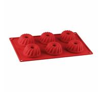 Oetker Moule à mini kouglof 6 pièces en silicone Flexxibel, moule à kouglof, pour des mini kouglofs sucrés, silicone plastique pratique