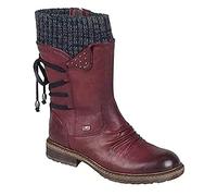 OETN Womens Winter Warm Back Lace Up Snow Boots, Arched Support Warm Snow Boots