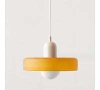 OEUBEQ Plafonnier Lampe Suspendue du Milieu du siècle Lampe Suspendue colorée avec Abat-Jour en Verre Éclairage Suspendu Vintage Luminaires Suspendus en Fer et Verre pour Chambre à Couche