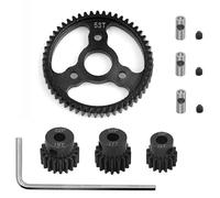 Oeudire Engrenage Droit en métal 3956 avec Ensembles d'engrenages à pignon 15T/17T/19T E- 1/10 pièces(53T)