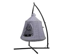 Oeuf chaise suspendue - Pour enfants - Hamac avec structure en X - avec tente en forme d'arbre - tente de jeu pour l'intérieur et l'extérieur - Oeuf chaise cocoon - chaise à bascule en métal - Gr