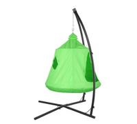 Oeuf-chaise suspendue - Pour enfants - Hamac avec structure en X - Avec tente en forme d'arbre - Tente de jeu pour l'intérieur et l'extérieur - Cocoon-Eggchair - Chaise à bascule en métal - Gr