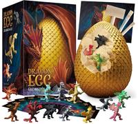 Oeuf de Dragon Ausgrabenset-Déterrer 12 Jouets de Dragon Différents avec Guide d'ExcavationJeu Scientifique STEM Hatchimals,Cadeau pour Garçons & Filles 5+