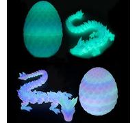 Oeuf De Dragon,YouXiaor 2PCS Œuf de Dragon Imprimé en 3D,Dragon Articulé & Œuf de Dragon Imprimé en 3D Décoration Univers Fantastique Fidget Toy Jouet Idée Cadeau Unique Décoration d'Intérieur Maison