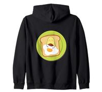 Oeuf de Pain grillé à l'avocat Mignon Sandwich endormi drôle câlin Kawaii Sweat à Capuche