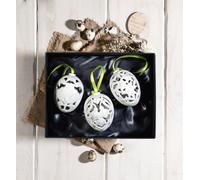 Oeuf de Pâques en porcelaine, set de 3 pièces, Aelteste Volkstedter