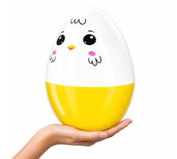 Oeuf de Pâques géant en plastique blanc et jaune 25,4 cm