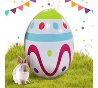 Oeuf de Pâques gonflable en plein air | Décorations de Pâques pour patio et jardin | Œufs géants de 40,6 cm avec joli design, explosions de joyeuses Pâques, accessoires festifs pour le