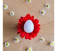 Oeuf De Yoni en Jade blanc - moyen - troué