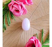 Oeuf De Yoni en Quartz Rose - moyen - troué