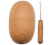Oeuf De Zurcir - Oeuf En Bois Lisse Naturel Lisse Avec Crochet | Fournitures De Fossé En Bois Pour La Couture De Chaussettes, Cric De L'artisanat Bricolage Pour Les Soins Du CO Kit De Couture Zurcir M
