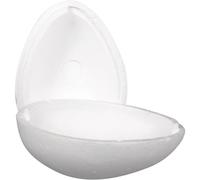 Rayher Œuf en polystyrène, 2 demi-coquilles, hauteur de 15 cm, blanc, 3304000