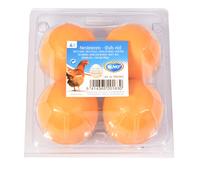 Oeuf factice polyresin Duvoplus (x4) Orange 4,6x4,6x5,7 cm
