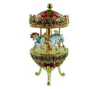 Oeuf Musical Fabergé Métal Chevaux Carrousel - La Valse De Brahms