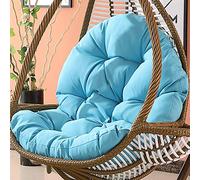 Oeuf Suspendu Hamac Chaises Coussins Sans Support Épais Nid D'oiseau Rond Imperméable Suspendu Coussin De Chaise Swing Coussin De Siège De Balançoire Lavable (Seul coussin),blue,120X86X15CM