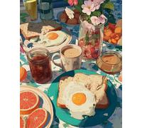 Oeuf Table Petit-déjeuner Puzzle pour Adultes 120 Pièces, Puzzles Classiques, Détente & Relaxation, Famille Jeu Puzzles, Puzzle de Décoration