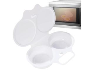 Oeufier micro-ondes | Pocheuse à œufs pour micro-ondes - Le braconnier rond d'oeufs de capacité de 2 oeufs coupe le cuiseur à oeufs poché pour les nouilles bouillies