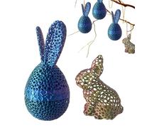 Oeufs de lapin de Pâques, œufs de Pâques remplis de lapin - Décoration de table de lapin de Pâques - Œufs de lapin creux, jouets imprimés sur, figurines à collectionner, décoration de