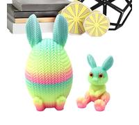 Oeufs de Pâques 3D - Décoration de table de bureau, taille mini avec des motifs complexes pour armoire, coiffeuse, étude, matériau Pla respectueux de l'environnement avec des couleurs vives pour les v