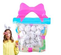 Oeufs de Pâques en fausse mousse - œufs de mousse de Pâques, décor d'œufs mouchetés de vacances 18x | Ornements artificiels décoratifs de Pâques pour charges de panier de printemps, pièce maîtresse, c