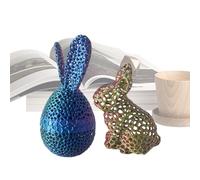 Oeufs de Pâques pré-remplis avec jouets, œufs de lapin de Pâques - Décoration de table de lapin de Pâques, œufs de lapin creux, jouets imprimés sur, figurines à collectionner, décoration de