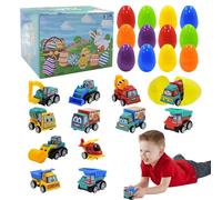 Oeufs De Pâques Pré-remplis - Jouets Amusants À Briser Avec Des Voitures À Tirer, Jouets Surprise De Pâques, Jouet Amusant Pour Véhicule De Construction | Ensemble De Jeu Créatif, Pour Le Plaisir Et L