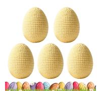 Oeufs de Pâques tricotés - 5 pièces de cadeaux de fête de printemps tricotés | Oeufs pastel | Guirlande de couronne de Vase de 2.36 pouces, 70G, accessoires décoratifs pour la maison, la salle à mange