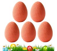 Oeufs de Pâques tricotés - 5 pièces de cadeaux de fête de printemps tricotés | Oeufs pastel | Guirlande de couronne de Vase de 2.36 pouces, 70G, accessoires décoratifs pour la maison, la salle à mange