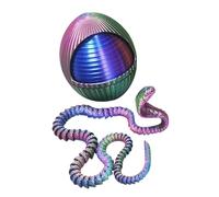 Oeufs de serpent, serpent avec œuf, jouet de bureau exécutif de serpent flexible | Les animaux imprimés Fidget jouent les jouets souples du serpent pour la décoration