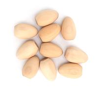 Oeufs en bois artisanat bricolage vif léger portable surface lisse peinture décoration pour photographie de Pâques jeux de simulation bois composite 10 pièces petite taille moyenne (S)